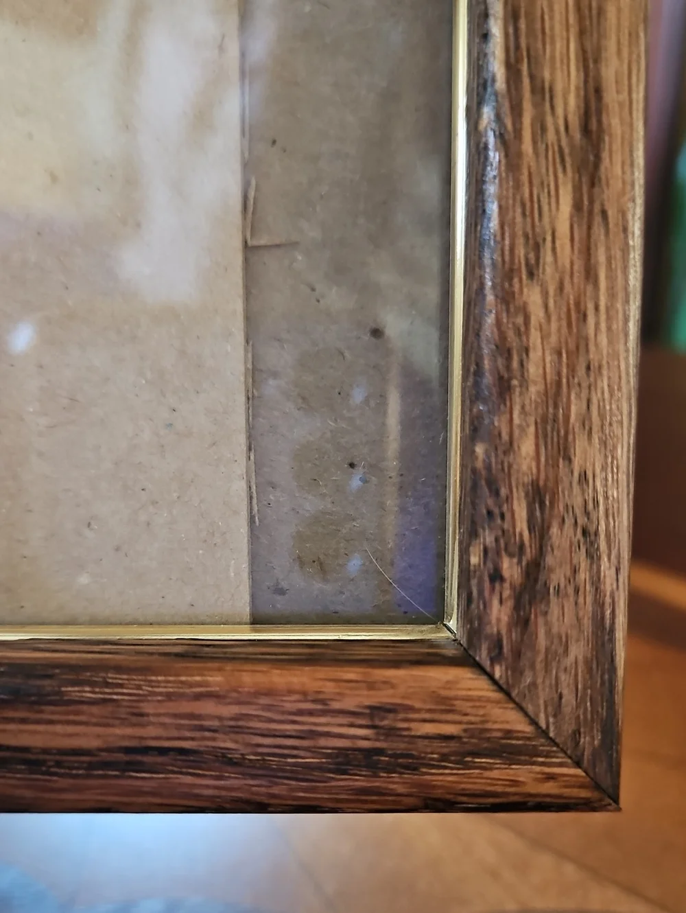 Authentic Vintage Heavy Grain Oak Photo Frame 8